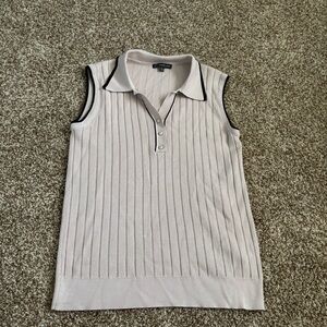 NWOT || Adrianna Papell || Textured Collar Sweater Tank Size M